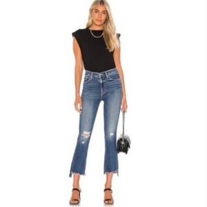 MOTHER Sky Blue Wide Leg Jeans